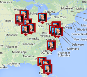 2014 National Tour Map "The Enemies Within" image
